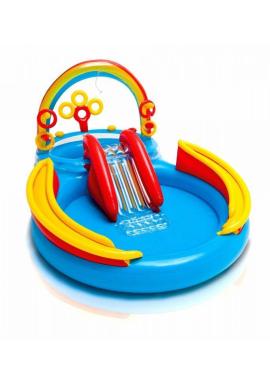 Szivárványos vízi játszótér gyerekeknek