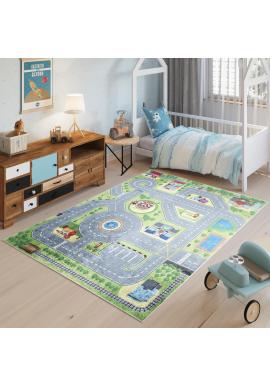 Városi motívumú szőnyeg, gyerekeknek
