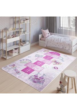 Gyerek szőnyeg, rózsaszín színben, számokkal