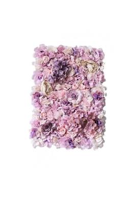 Lila színű, virágos fali panel