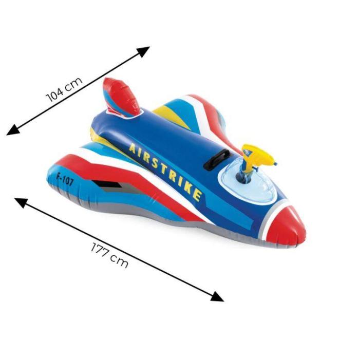Felfújható vadászrepülőgép gyerekeknek vízágyúval