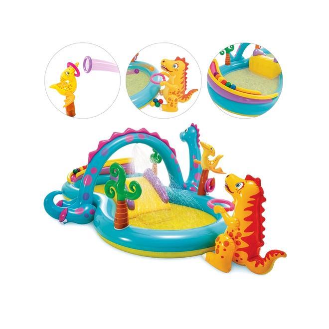 Vízi játszótér - dinoland INTEX