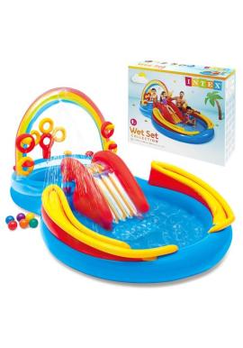 INTEX Gyermek Szivárvány Vízi Játszótér