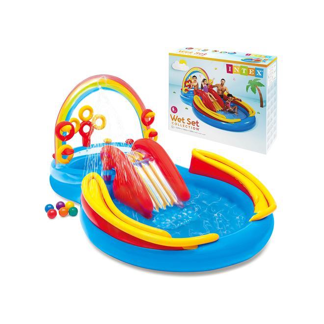 INTEX Gyermek Szivárvány Vízi Játszótér