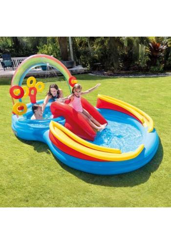 INTEX Gyermek Szivárvány Vízi Játszótér